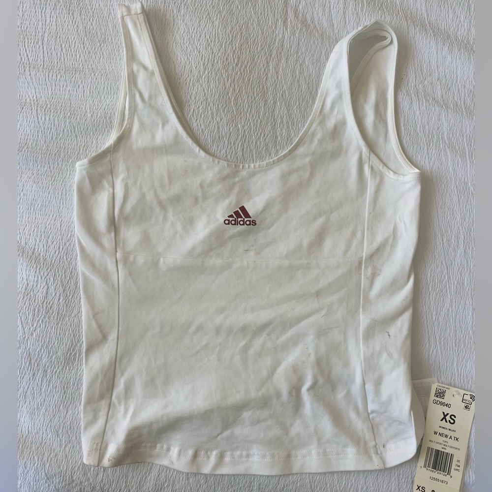 Adidas white tank brand new